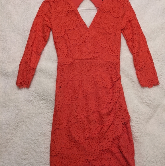 Guess Lyna Lace Dress in coral - Picture 1 of 4